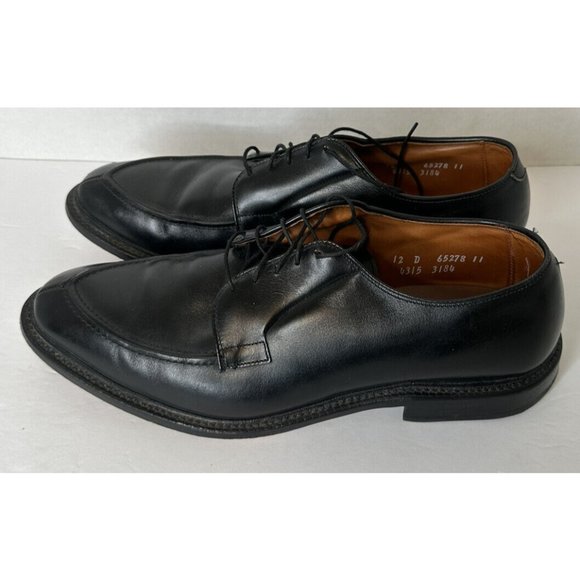 Allen Edmonds Seneca men\'s Black Leather split toe dress shoes, 12 D Mint! main image 7